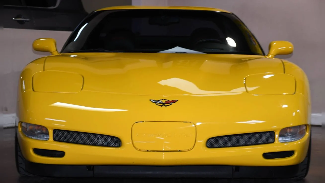 Click to Enlarge-Esc to Close Corvette Generations/C5/C5 2002 Yellow Front.webp